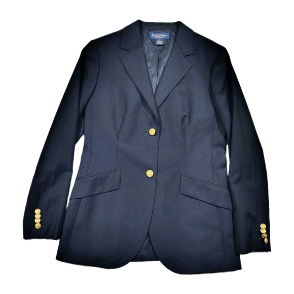 Brooks Brothers Jackets & Blazers - Brooks Brothers Blazer Women Navy Sz 6 Wool Loro Piana Gold Buttons Jacket
